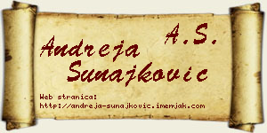Andreja Sunajković vizit kartica